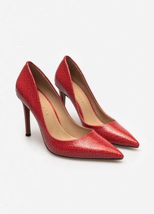 Demacia Pumps in Rot, auffällig und luxuriös, ideal für einen Hauch von Farbe.