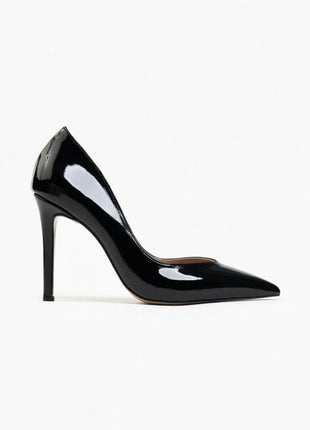 Schwarze Shurima Pumps mit glänzendem Finish und spitzer Zehenpartie, ideal für formelle Anlässe und elegante Abende.